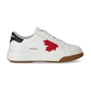 Witte Maple Leaf Leren Sneaker Dsquared2 , White , Heren