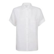 Short Sleeve Shirts Eleventy , White , Dames