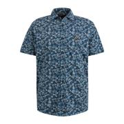 Overhemd- PME S/S Shirt Print ON Jersey Slub Pique PME Legend , Blue ,...