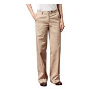 Wide Trousers Massimo Alba , Beige , Dames