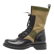 Pre-owned Canvas boots Louis Vuitton Vintage , Black , Dames