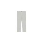 Straight Trousers Noyoco , White , Heren