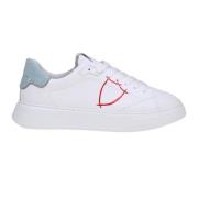 Witte/Rode Leren Sneakers Philippe Model , White , Heren