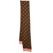 Pre-owned Silk scarves Fendi Vintage , Brown , Dames