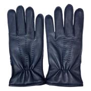 Handgemaakte Heren Leren Handschoenen Blauw Restelli Guanti , Black , ...