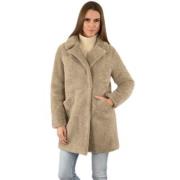 Beige Schapenvacht Wollen Jas Levinsky , Beige , Dames