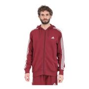 Essentials French Terry Hoodie Rood/Wit Adidas , Red , Heren