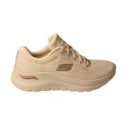 Comfortabele Arch Fit Natuurlijke Mesh Sneaker Skechers , Beige , Dame...