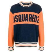 Round-neck Knitwear Dsquared2 , Blue , Heren