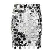 Zilveren Cirkelvormige-Discs Mini Rok Paco Rabanne , Gray , Dames