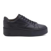 Leren platform sneakers Diesel , Black , Unisex