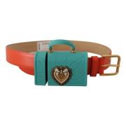 Heart Micro Tas Hoofdtelefoon Riem Dolce & Gabbana , Orange , Dames