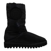 Zwarte Gewatteerde Mid Calf Winterlaarzen Dolce & Gabbana , Black , Da...