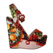Multicolor Brokaat Plateauhak Sandalen Dolce & Gabbana , Multicolor , ...