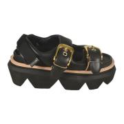 Flat Sandals Sacai , Black , Dames