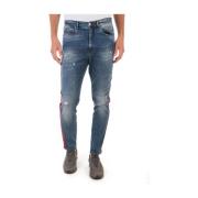 Slim-fit Denim Jeans Daniele Alessandrini , Blue , Heren