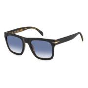 Platte Zwart Havana Zonnebril Eyewear by David Beckham , Multicolor , ...