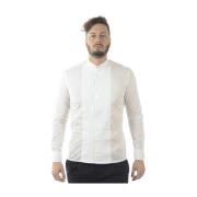 Geplooide Koreaanse Overhemd Daniele Alessandrini , White , Heren