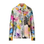 Multicolor Bloemen Katoenen Poplin Shirt Stine Goya , Multicolor , Dam...