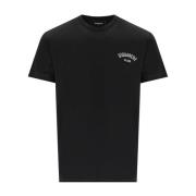 Milano Cool Fit Zwart Katoenen T-shirt Dsquared2 , Black , Heren