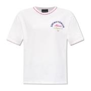Katoenen T-shirt Emporio Armani , White , Dames