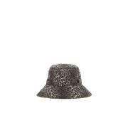 Leopard Cocoon Nylon Jas Maison Michel , Brown , Dames