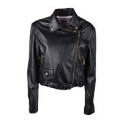 Leather Jackets Chiara Ferragni Collection , Black , Dames