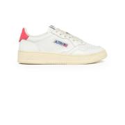 Witte leren sneakers met koraalhak Autry , White , Dames