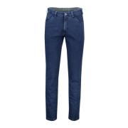 Slim Fit Donkerblauwe Denim Jeans Meyer , Blue , Heren