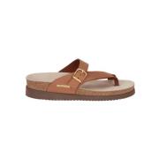 Leren Flip Flops voor Dames Mephisto , Brown , Dames