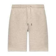 Katoenen shorts met logo Ami Paris , Beige , Dames