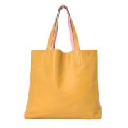 Pre-owned Lace totes Hermès Vintage , Yellow , Dames