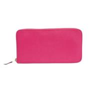 Pre-owned Leather wallets Hermès Vintage , Pink , Dames