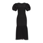 Jurk met pofmouwen Rotate Birger Christensen , Black , Dames