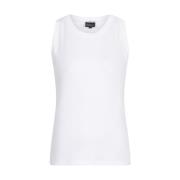 Glamour Mouwloze Top met Glans Radical , White , Dames