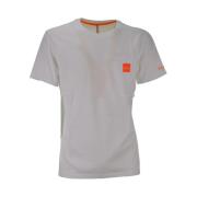 Witte Pocket Logo Fluo T-shirt Sun68 , White , Heren