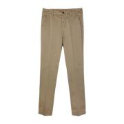 Bedrukte katoenen elastische broek Berwich , Beige , Heren