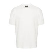 Heren Jersey Katoen Wit T-Shirt Emporio Armani , White , Heren