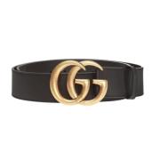 Stijlvolle Leren Riem Gucci , Black , Heren