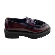 Klassieke leren loafer met franje en rubberen zool Doucal's , Red , Da...