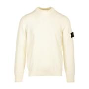 Round-neck Knitwear Stone Island , White , Heren