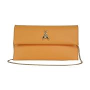 Oranje Leren Clutch Tas Patrizia Pepe , Orange , Dames