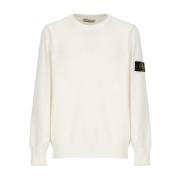 Round-neck Knitwear Stone Island , White , Heren