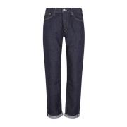 Donkerblauwe Vijf Zakken Jeans Tela Genova , Blue , Heren