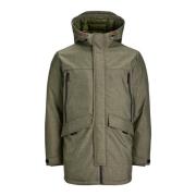 Gevoerde parka met capuchon voor heren Jack & Jones , Green , Heren