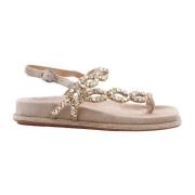 Elegant Flat Sandals for Women Alma EN Pena , Beige , Dames