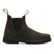 Donker Olijf Suede Chelsea Laarzen Blundstone , Green , Heren