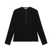 Zwarte Rits Detail Top Stella McCartney , Black , Dames