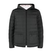 Grijze Nylon Bomberjack met 4bar Mouw Thom Browne , Black , Heren