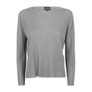 Round-neck Knitwear Giorgio Armani , Gray , Dames